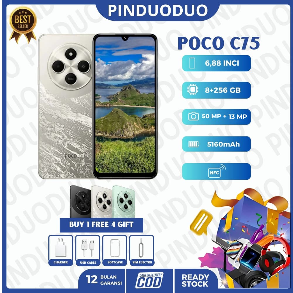 Review Poco C75: HP Murah Baterai Badak dengan NFC!