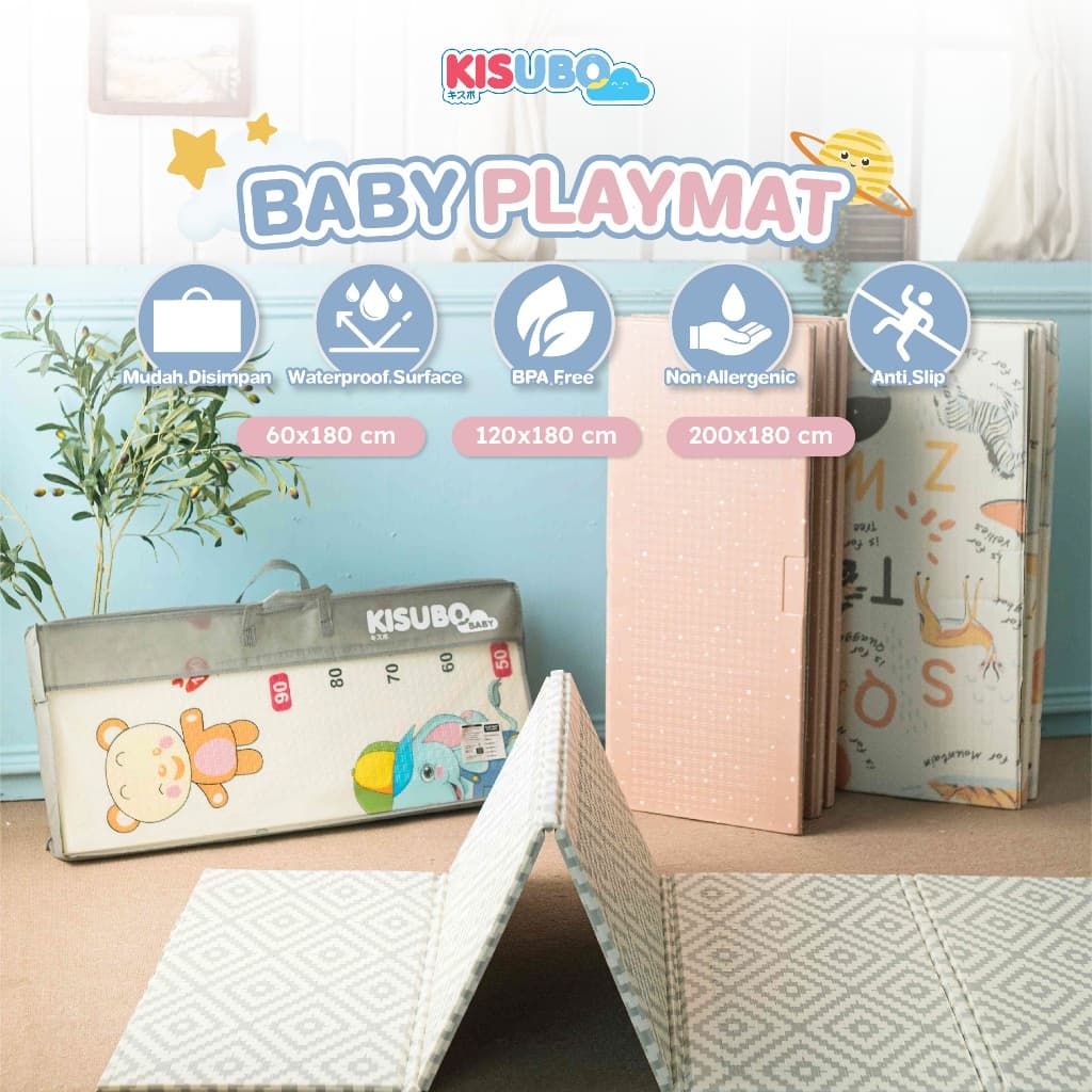 KISUBO XPE Playmat Lipat & Gulung: Arena Main Aman & Praktis