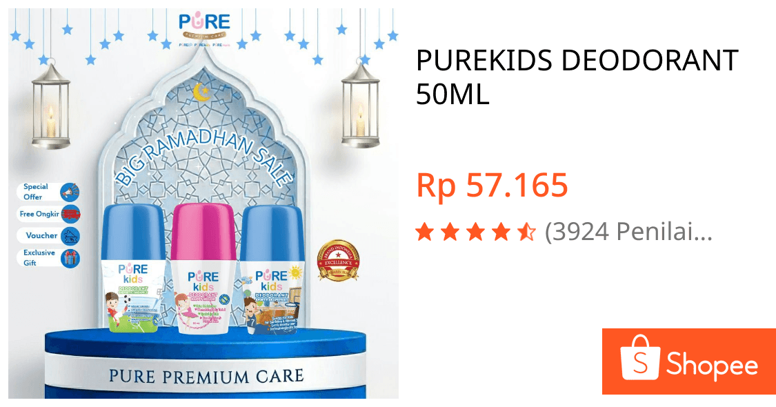 PUREKIDS DEODORANT: Solusi Bau Badan Anak Kulit Sensitif