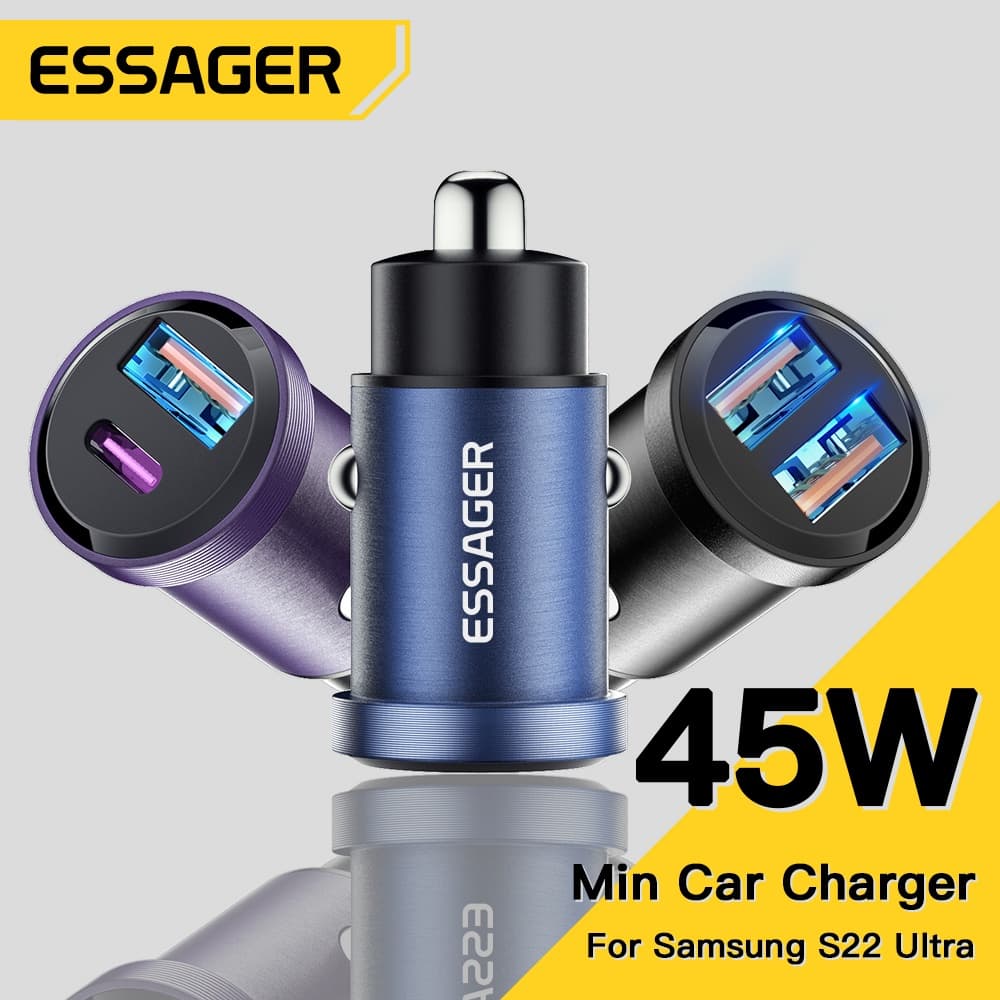 Essager Charger Mobil 45W: Ngebut di Jalan, Anti Lowbat!
