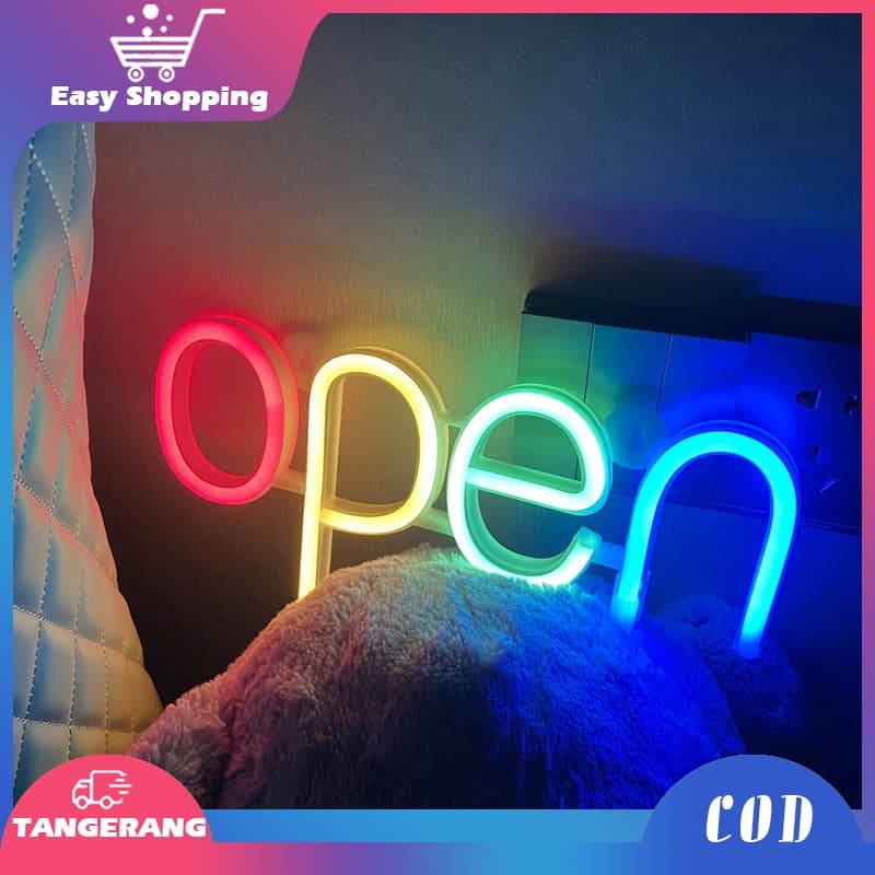 Review Lampu LED Neon Open: Magnet Pelanggan Anti Mahal