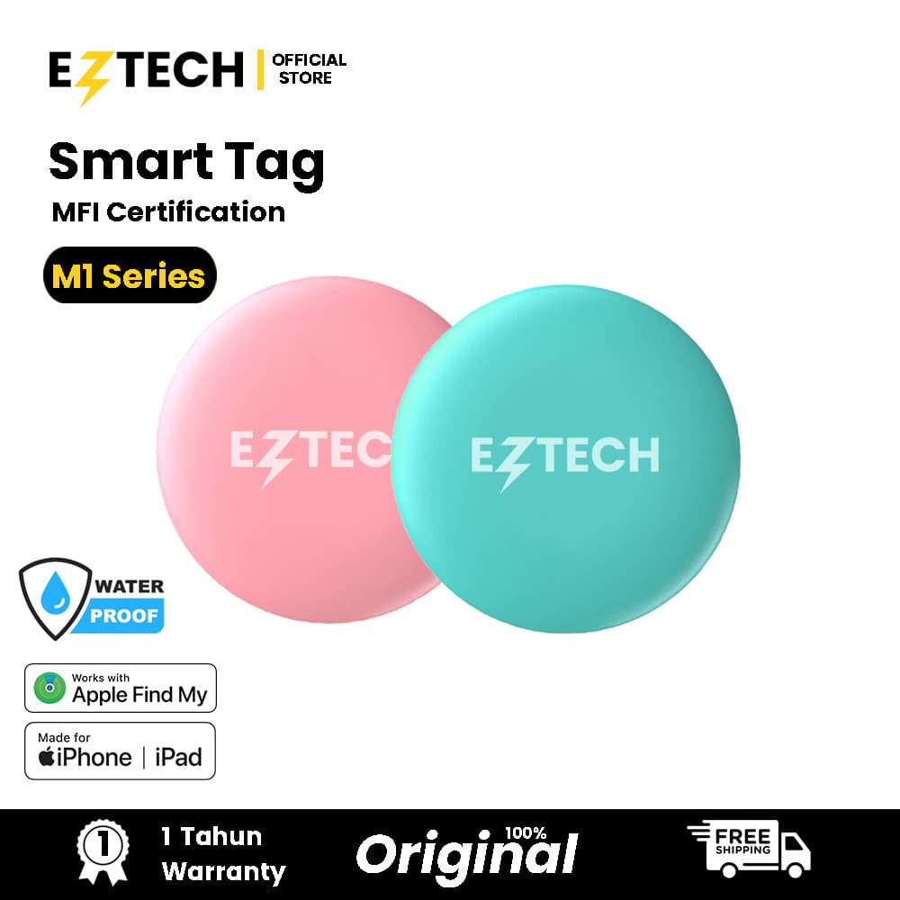 EZTECH SmartTag M1: Pelacak Lokasi iOS Anti Hilang & Tahan Air