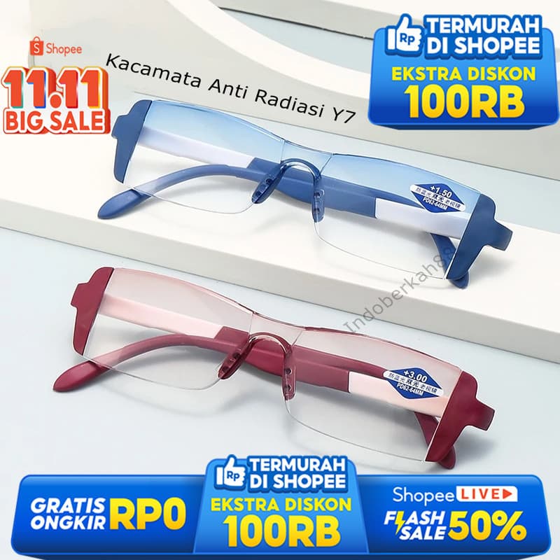 Kacamata XH Y7: Solusi Lensa Dobel Anti Radiasi, Praktis & Nyaman!