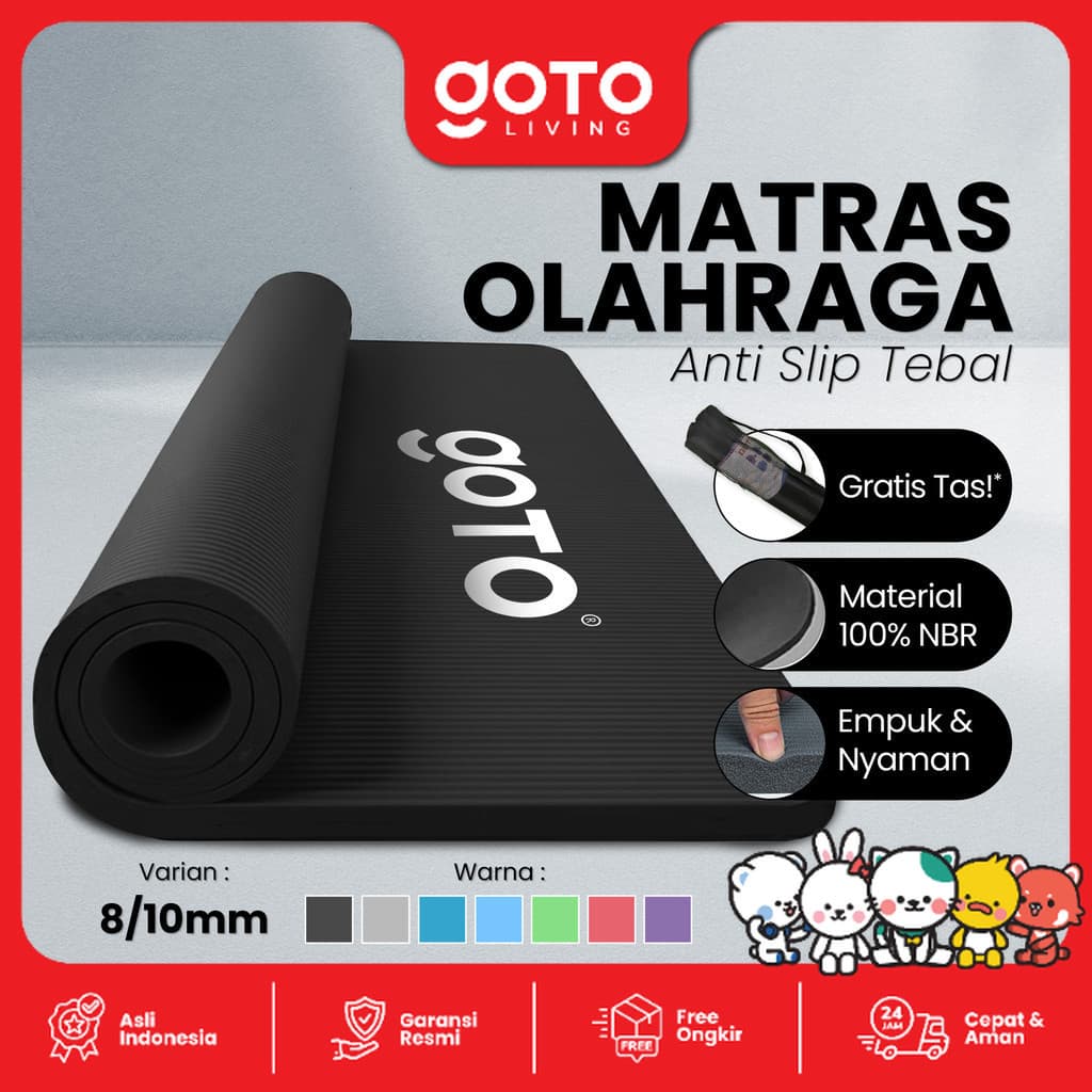 Review Goto Yoga Mat NBR 10mm: Tebal, Empuk, & Ramah di Kantong