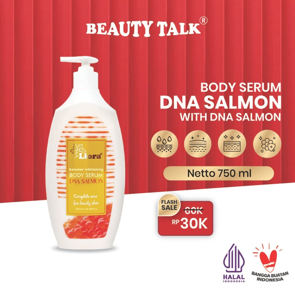 Liora Booster Whitening Body Serum DNA Salmon: Cerah & Kencang!