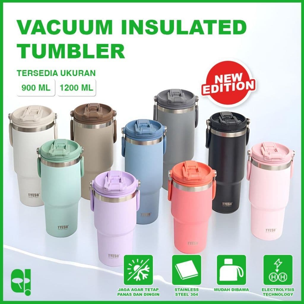 Review Tyeso Roam Tumbler TS-01024: Botol Minum Insulasi Ganda Anti Bocor untuk Segala Aktivitas