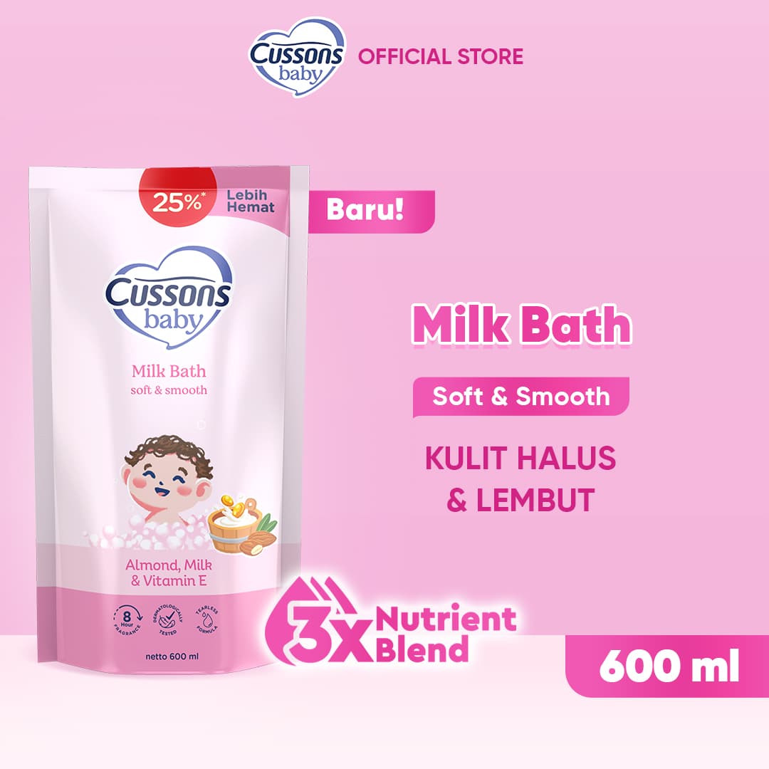 Cussons Baby Milk Bath Soft & Smooth: Mandi Ceria, Kulit Halus!