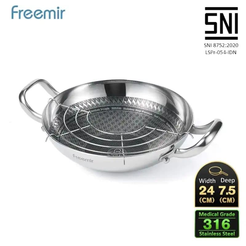 Review freemir Nusantara Series: Wajan Stainless Steel 316 Anti Lengket & Tahan Gores